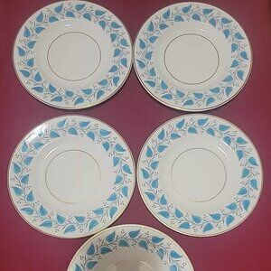 Vintage Set Of 5 Coventry Royal Doulton Dessert Plates Cake Pie